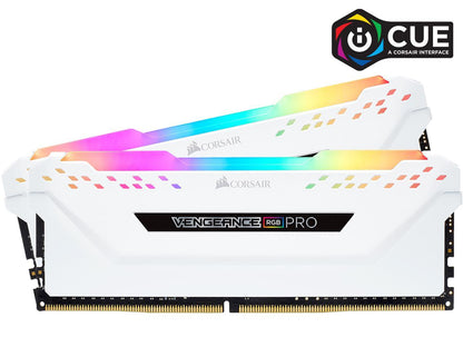 CORSAIR Vengeance RGB Pro 32GB (2 x 16GB) 288-Pin PC RAM DDR4 3200 (PC4 25600) Desktop Memory Model CMW32GX4M2E3200C16W