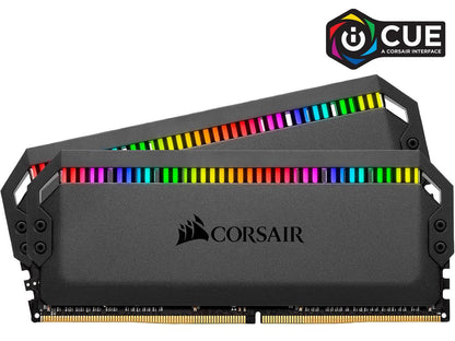 CORSAIR Dominator Platinum RGB 16GB (2 x 8GB) 288-Pin PC RAM DDR4 3600 (PC4 28800) Desktop Memory Model CMT16GX4M2D3600C18