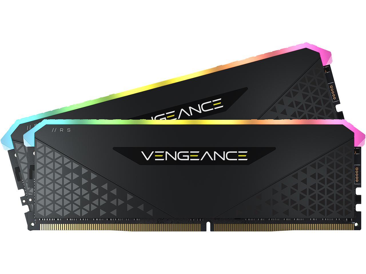 CORSAIR Vengeance RGB RS 32GB (2 x 16GB) 288-Pin PC RAM DDR4 3200 (PC4 25600) Desktop Memory Model CMG32GX4M2E3200C16