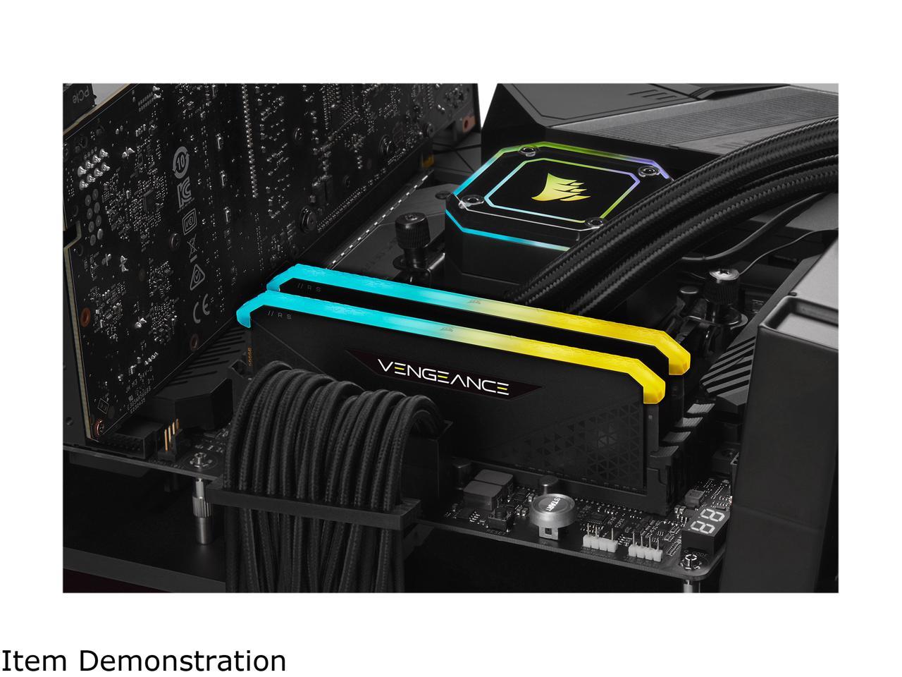 CORSAIR Vengeance RGB RS 32GB (2 x 16GB) 288-Pin PC RAM DDR4 3200 (PC4 25600) Desktop Memory Model CMG32GX4M2E3200C16