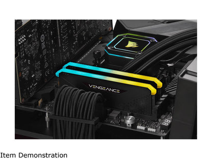 CORSAIR Vengeance RGB RS 64GB (2 x 32GB) 288-Pin PC RAM DDR4 3600 (PC4 28800) Desktop Memory Model CMG64GX4M2D3600C18