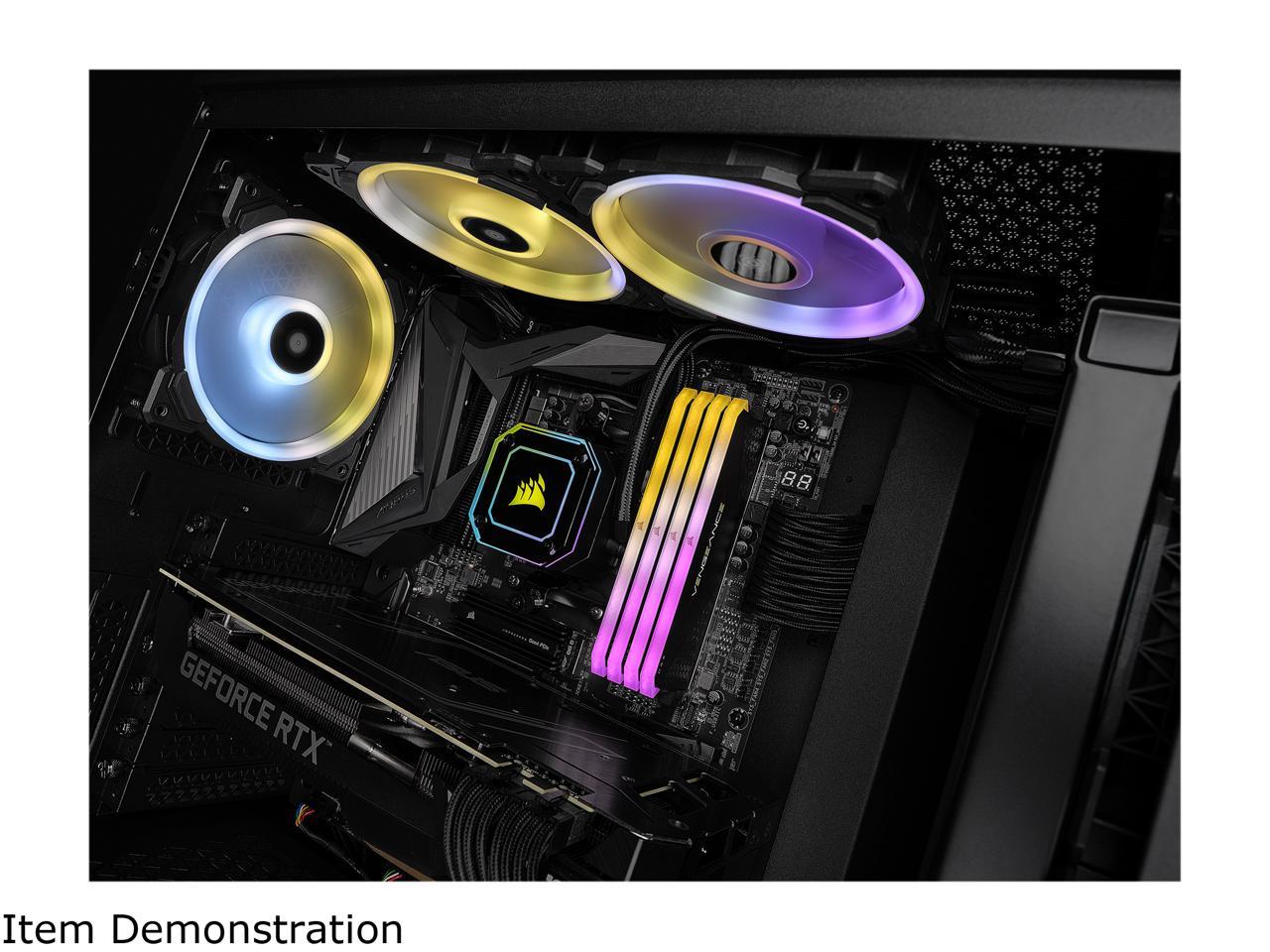 CORSAIR Vengeance RGB RS 64GB (2 x 32GB) 288-Pin PC RAM DDR4 3600 (PC4 28800) Desktop Memory Model CMG64GX4M2D3600C18