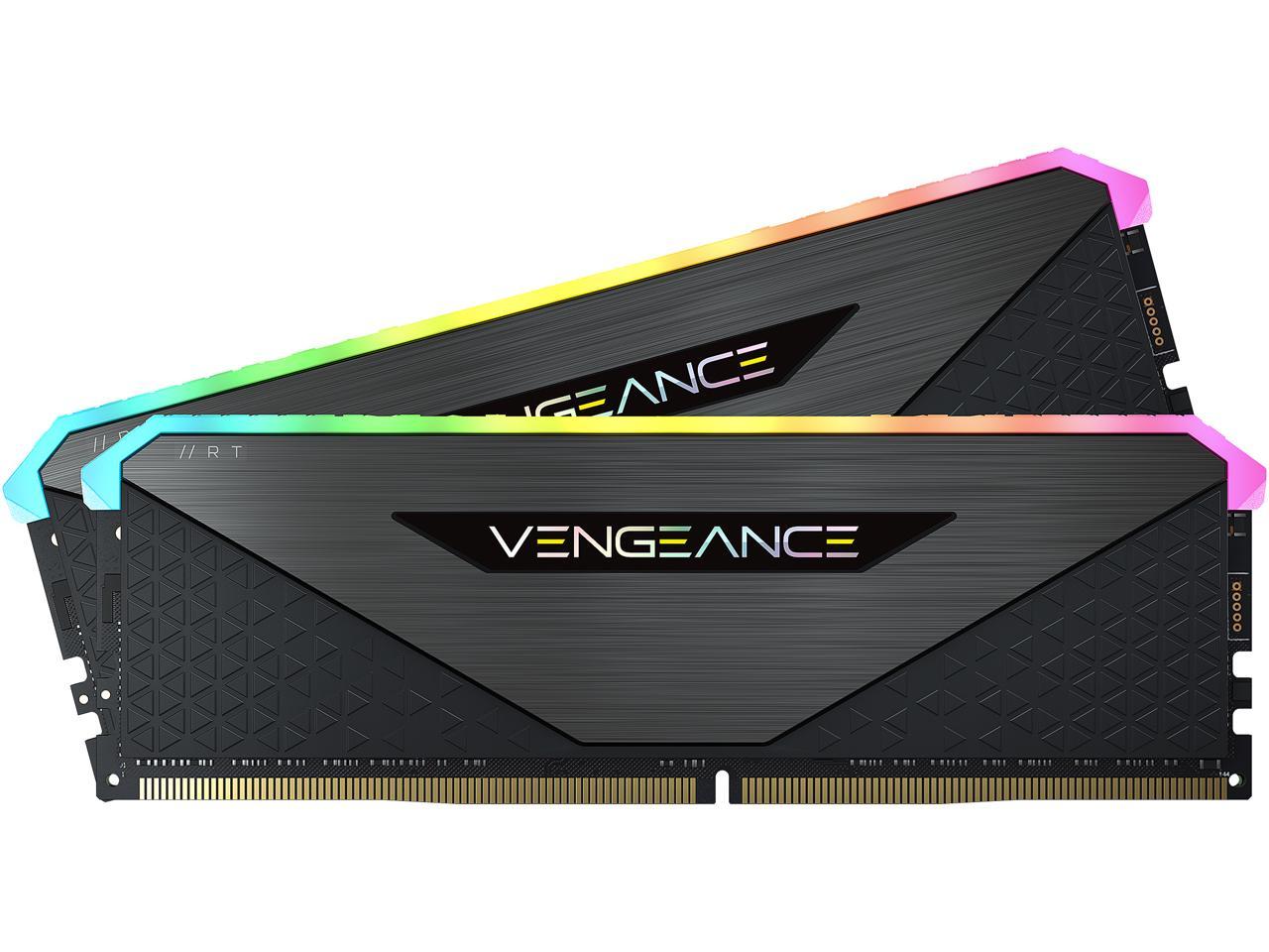 CORSAIR Vengeance RGB RT 64GB (2 x 32GB) 288-Pin DDR4 SDRAM DDR4 3200 (PC4 25600) AMD Optimized Desktop Memory Model CMN64GX4M2Z3200C16