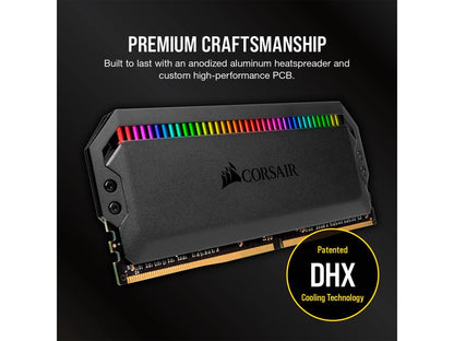 CORSAIR Dominator Platinum RGB 32GB (2 x 16GB) DDR5 6200 (PC5 49600) Desktop Memory Model CMT32GX5M2E6200C36