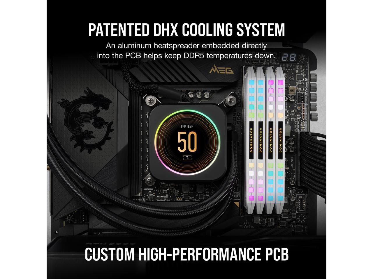 CORSAIR Dominator Platinum RGB 32GB (2 x 16GB) 288-Pin PC RAM DDR5 5600 (PC5 44800) Desktop Memory Model CMT32GX5M2B5600C36W