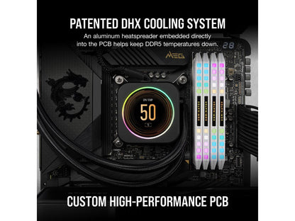 CORSAIR Dominator Platinum RGB 32GB (2 x 16GB) 288-Pin PC RAM DDR5 5600 (PC5 44800) Desktop Memory Model CMT32GX5M2B5600C36W