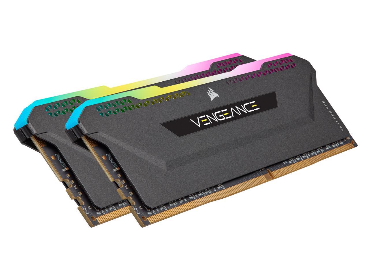 CORSAIR Vengeance RGB Pro SL 64GB (2 x 32GB) 288-Pin PC RAM DDR4 3600 (PC4 28800) Desktop Memory Model CMH64GX4M2D3600C18