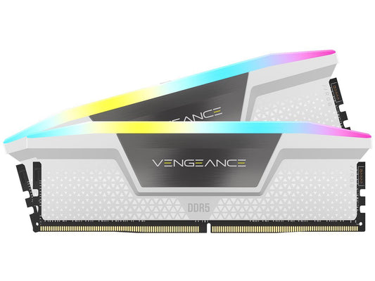 CORSAIR Vengeance RGB 64GB (2 x 32GB) 288-Pin PC RAM DDR5 6000 (PC5 48000) Desktop Memory Model CMH64GX5M2B6000C30W