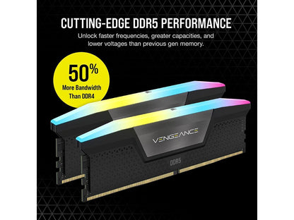 CORSAIR Vengeance RGB 32GB (2 x 16GB) 288-Pin PC RAM DDR5 7000 (PC5 56000) Desktop Memory Model CMH32GX5M2X7000C36