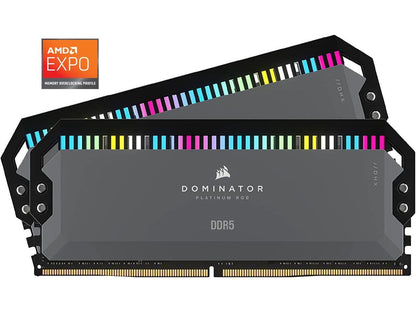 CORSAIR Dominator Platinum RGB 32GB (2 x 16GB) 288-Pin PC RAM DDR5 6000 (PC5 48000) Desktop Memory Model CMT32GX5M2B6000Z30K