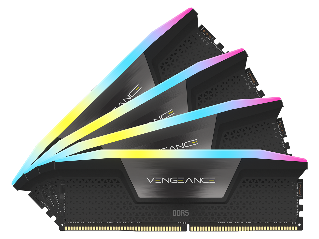 CORSAIR Vengeance RGB 192GB (4 x 48GB) 288-Pin PC RAM DDR5 5200 (PC5 41600) Desktop Memory Model CMH192GX5M4B5200C38