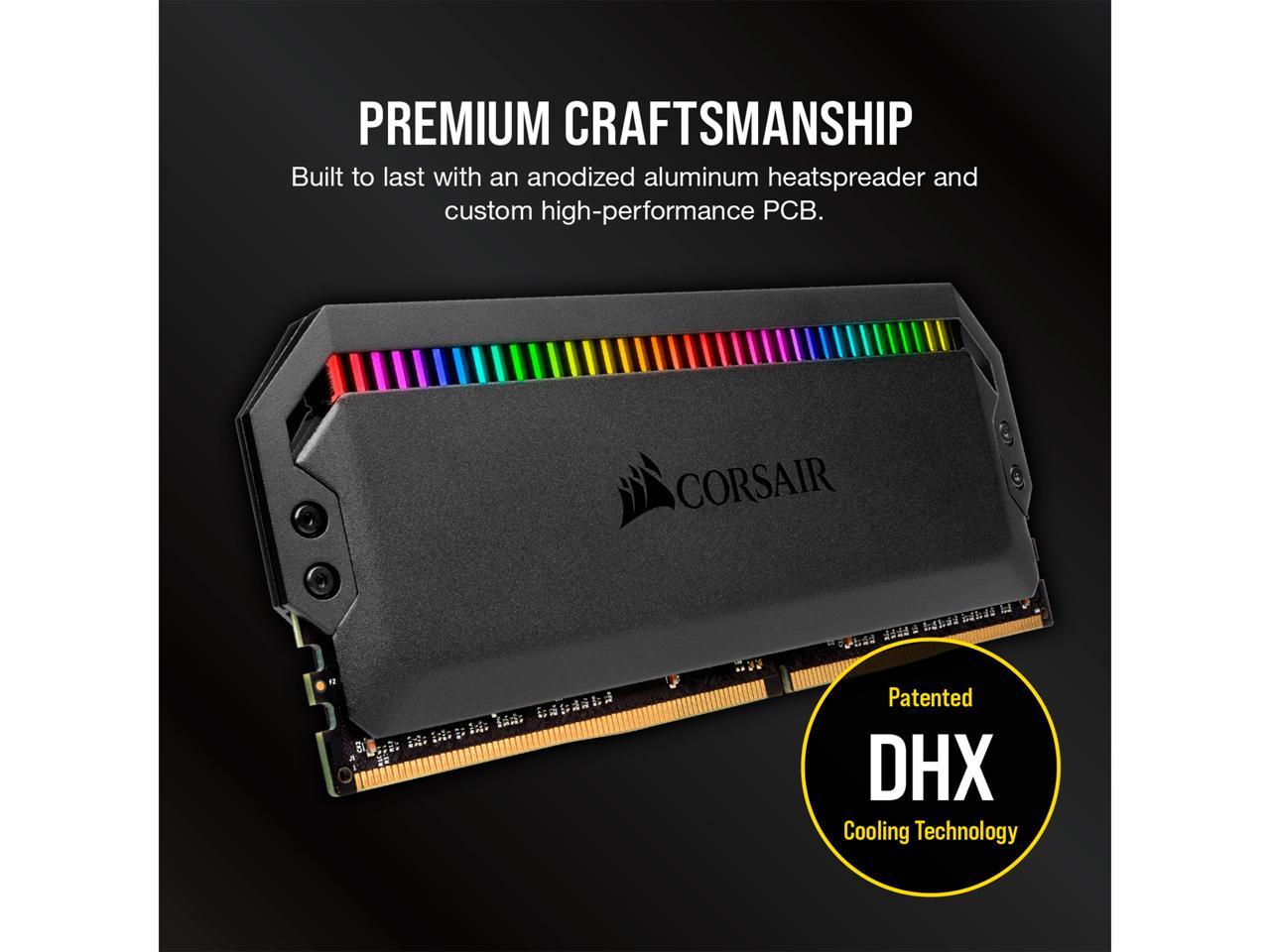 CORSAIR Dominator Platinum RGB 64GB (4 x 16GB) 288-Pin PC RAM DDR5 5600 (PC5 44800) Desktop Memory Model CMT64GX5M4B5600C36