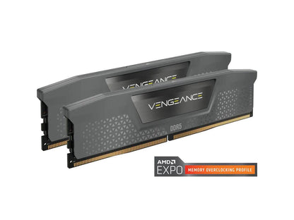 CORSAIR Vengeance 64GB (2 x 32GB) 288-Pin PC RAM DDR5 5600 (PC5 44800) XMP 3.0 AMD EXPO Desktop Memory Model CMK64GX5M2B5600Z40