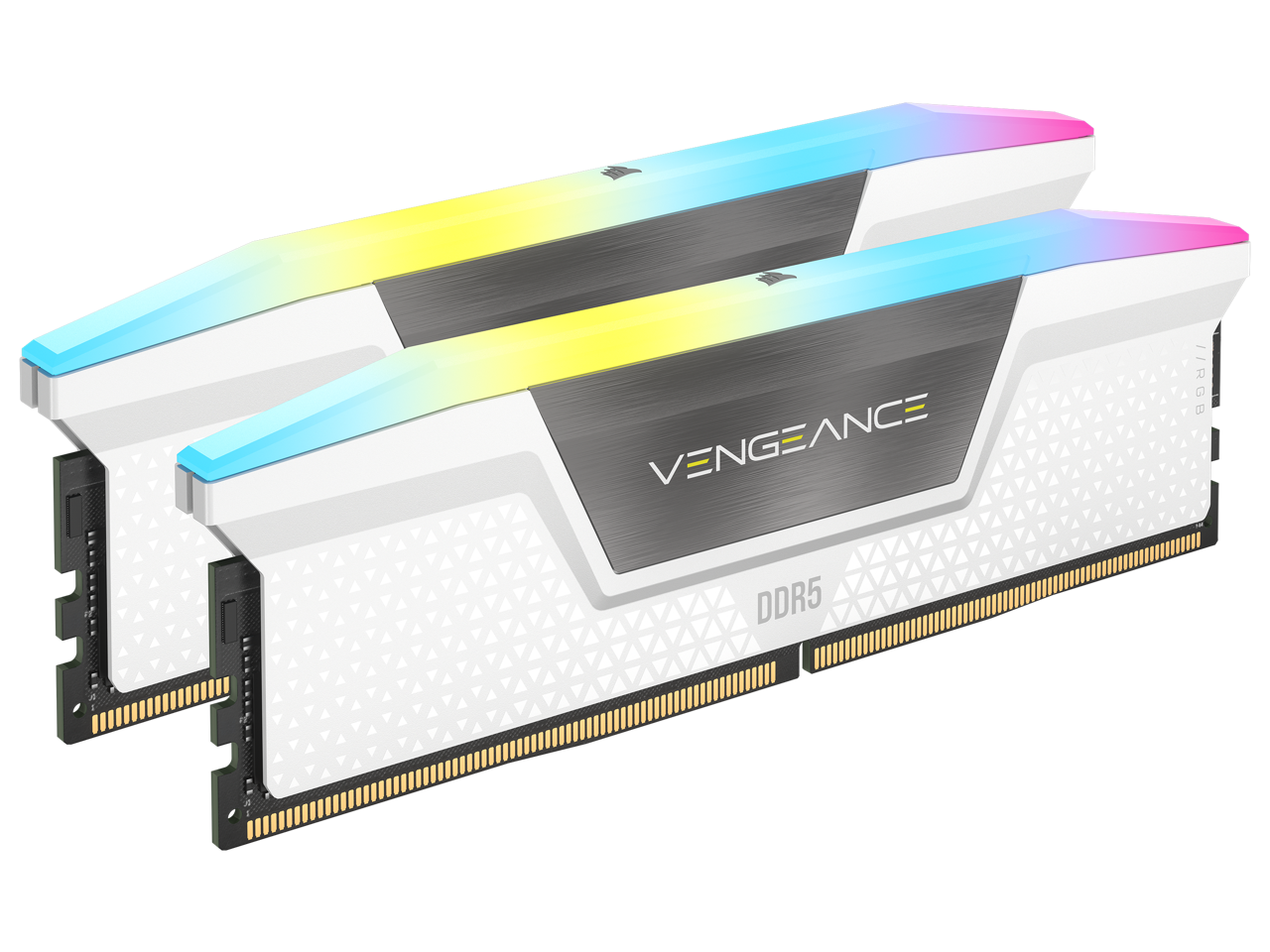 CORSAIR Vengeance RGB 64GB (2 x 32GB) 288-Pin PC RAM DDR5 5200 (PC5 41600) Desktop memory Model CMH64GX5M2B5200C40W
