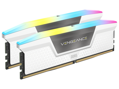 CORSAIR Vengeance RGB 64GB (2 x 32GB) 288-Pin PC RAM DDR5 6400 (PC5 51200) Desktop memory Model CMH64GX5M2B6400C32W