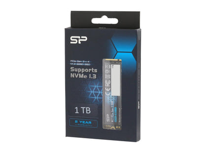 Silicon Power 1TB NVMe PCIe Gen3 x4 M.2 2280 SSD (SU001TBP34A60M28SN)