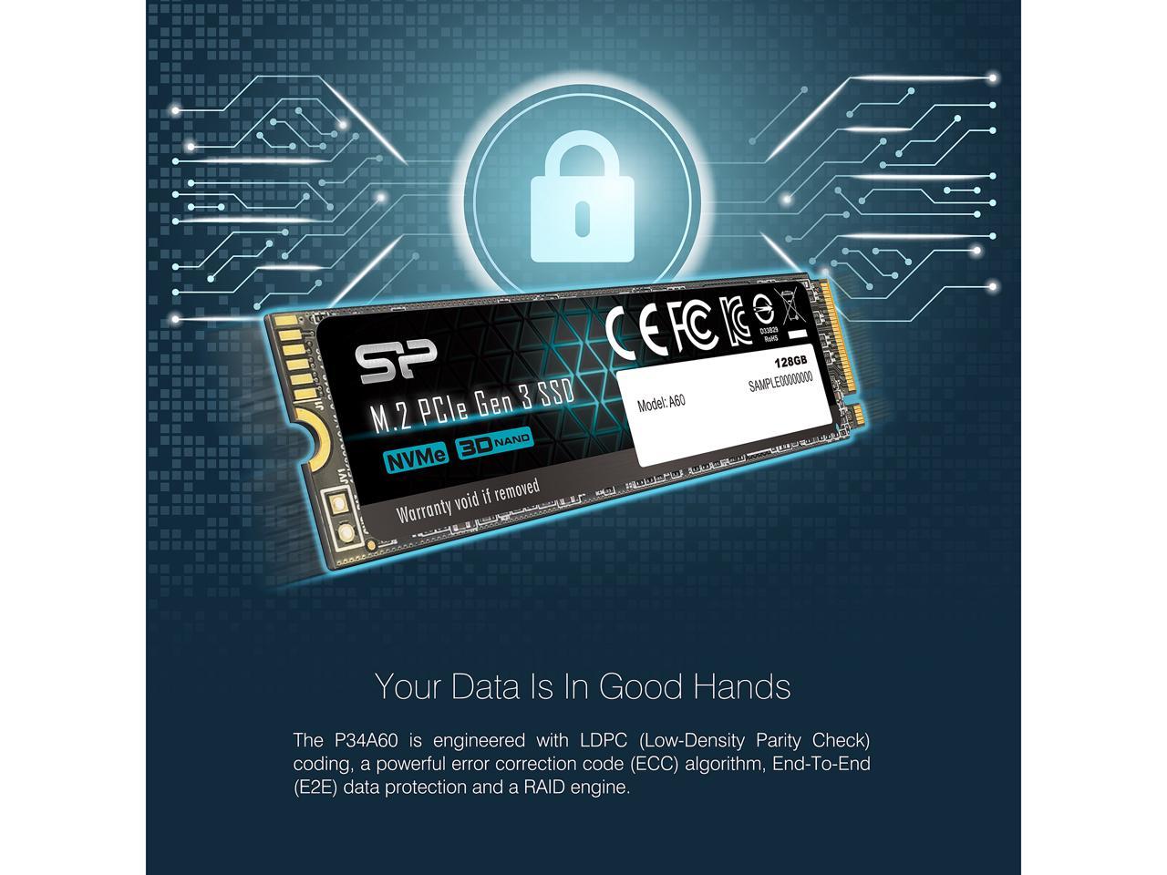 Silicon Power P34A60 M.2 2280 128GB PCI-Express 3.0 x4, NVMe 1.3 Internal Solid State Drive (SSD) SP128GBP34A60M28