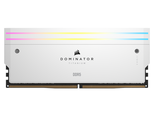 CORSAIR DOMINATOR TITANIUM 32GB (2 x 16GB) DDR5 6400 (PC5 51200) Desktop Memory Model CMP32GX5M2B6400C32W
