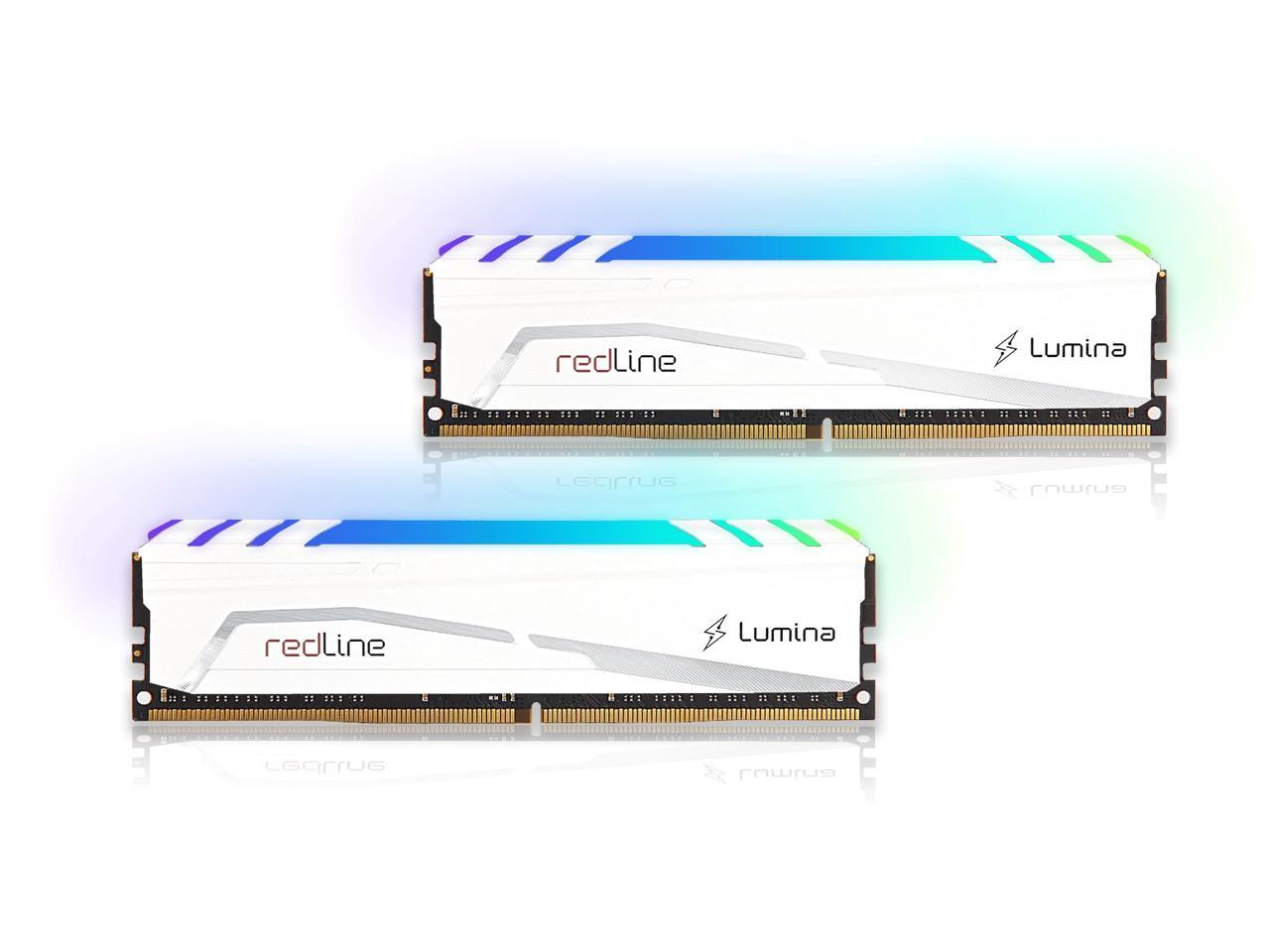 Mushkin Enhanced Redline Lumina RGB 64GB (2 x 32GB) 288-Pin PC RAM DDR5 6000 (PC5 48000) Desktop Memory Model MLB5C600AFFP32GX2
