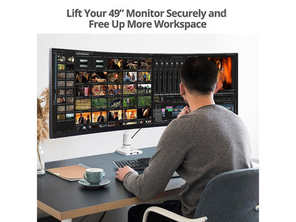 SIIG CE-MT3H11-S1 Single Monitor Gas Spring Aluminum Desk Monitor Arm with USB and Audio Ports