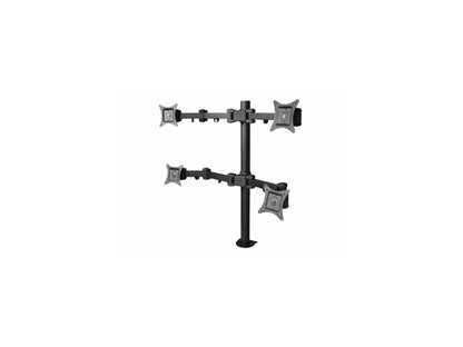 SIIG CE-MT0S12-S1 Articulating Quad Monitor Desk Mount - 13" to 27"