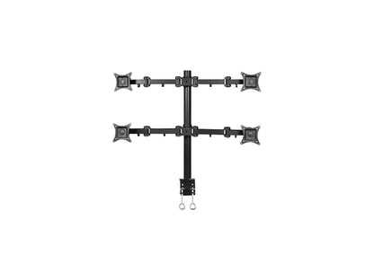 SIIG CE-MT0S12-S1 Articulating Quad Monitor Desk Mount - 13" to 27"