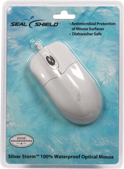 SEALSHIELD SILVER STORM Optical Mouse White 2 Buttons 1 x Wheel USB Wired Optical Mouse - Model STWM042 