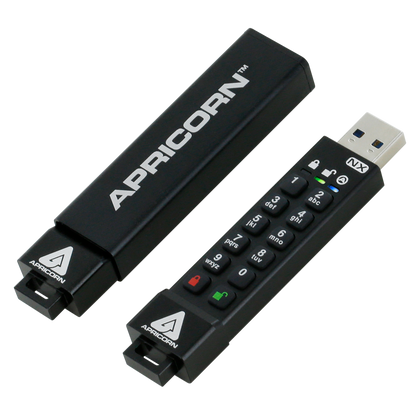 Apricorn Aegis Secure Key 3 NX 8GB 256-bit Encrypted FIPS 140-2 Level 3 Validated Secure USB 3.0 Flash Drive, ASK3-NX-8GB