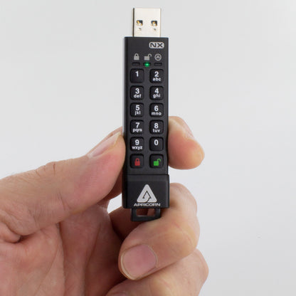 Apricorn Aegis Secure Key 3 NX 8GB 256-bit Encrypted FIPS 140-2 Level 3 Validated Secure USB 3.0 Flash Drive, ASK3-NX-8GB
