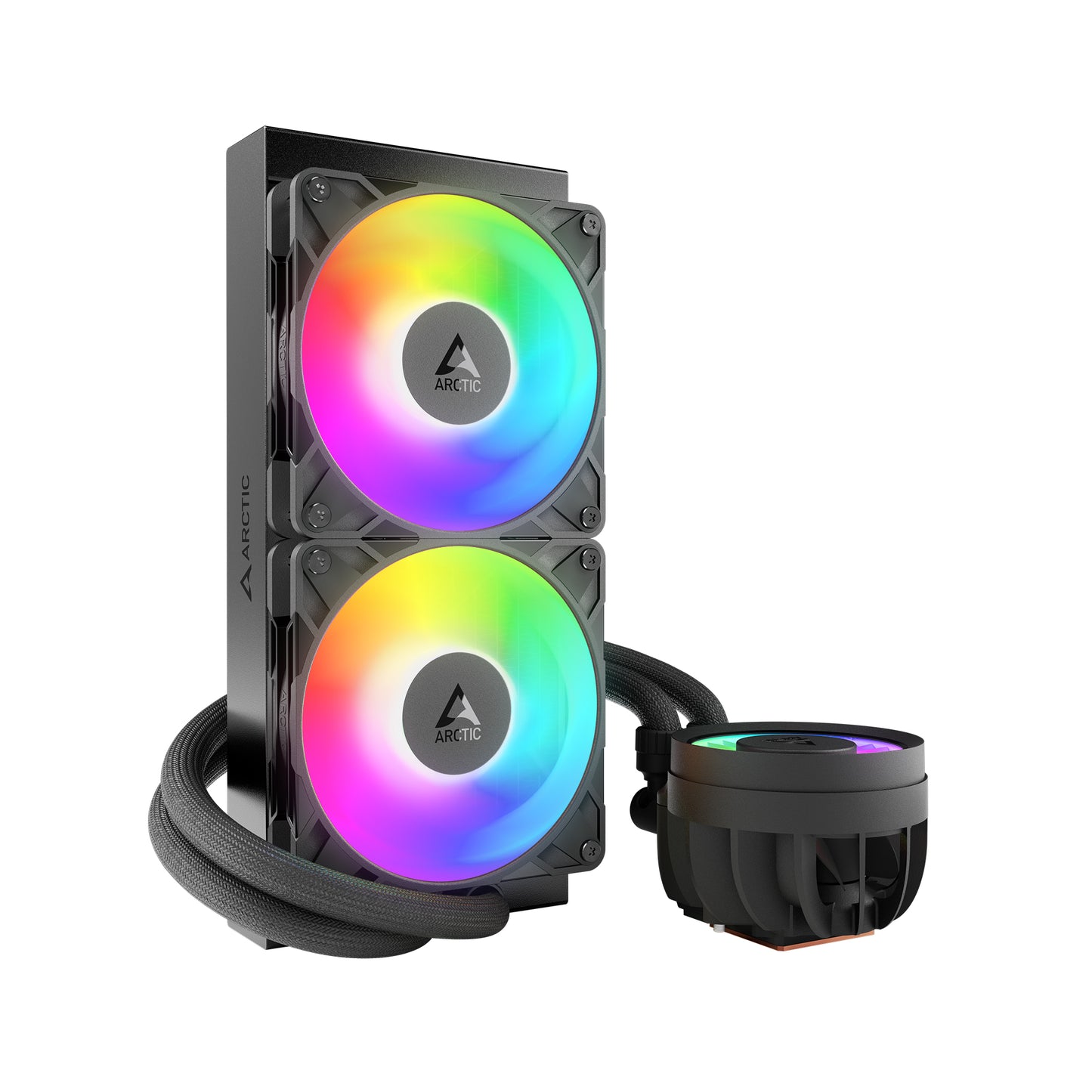 ARCTIC 240 mm Liquid Freezer III Pro 240 A-RGB AIO CPU Cooler, Water Cooling 38 mm Radiator PWM Pump VRM Fan AMD AM5/AM4 Intel LGA1851/1700 Contact Frame Black Model ACFRE00182A