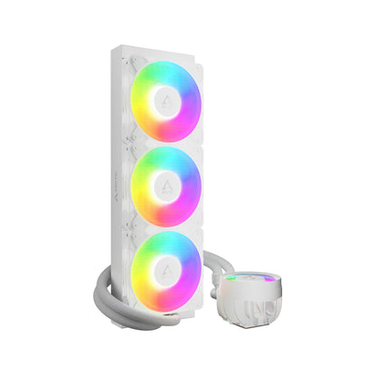 ARCTIC Liquid Freezer III Pro 360 A-RGB AIO CPU Cooler 3 x 120 mm Water Cooling 38 mm Radiator PWM Pump VRM Fan AMD AM5/AM4 Intel LGA1851/1700 Contact Frame White Model ACFRE00188A