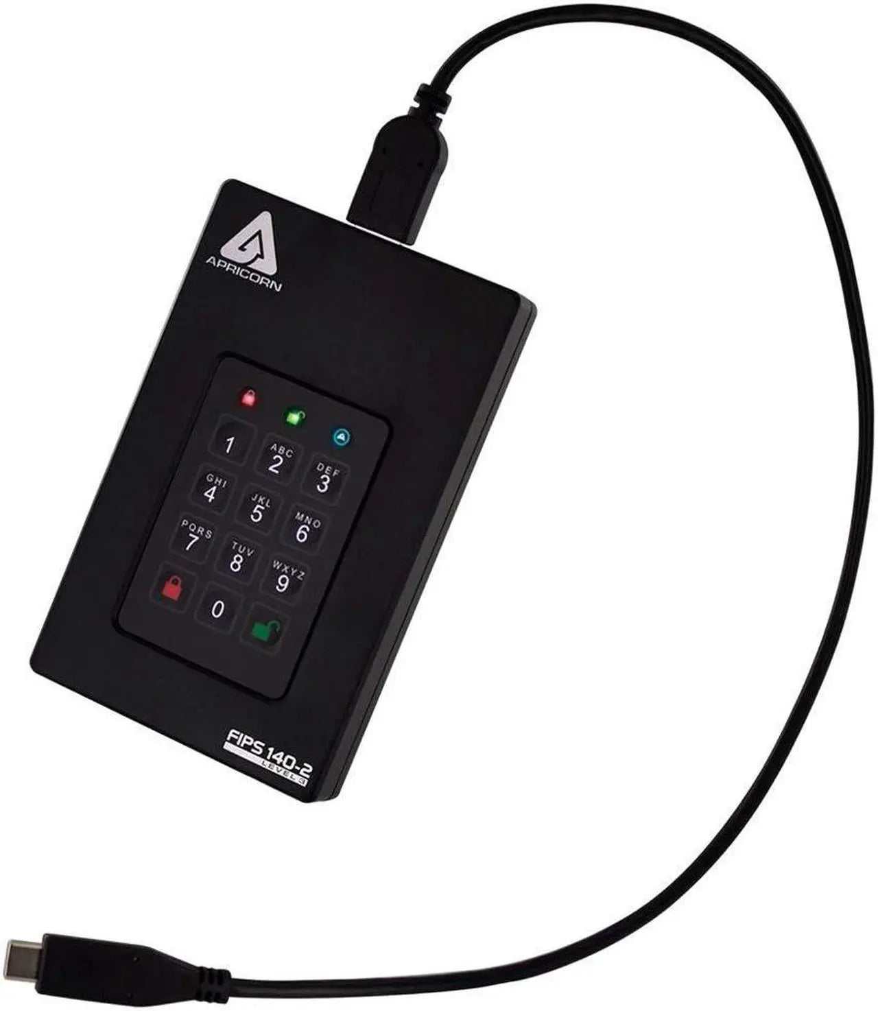 Apricorn 500GB Aegis Fortress L3- FIPS Level 3 Validated USB 3.0 Hardware Encrypted Portable Drive - Model AFL3-500