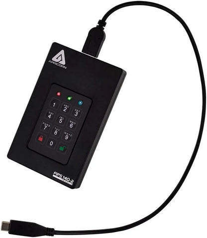 Apricorn 500GB Aegis Fortress L3- FIPS Level 3 Validated USB 3.0 Hardware Encrypted Portable Drive - Model AFL3-500