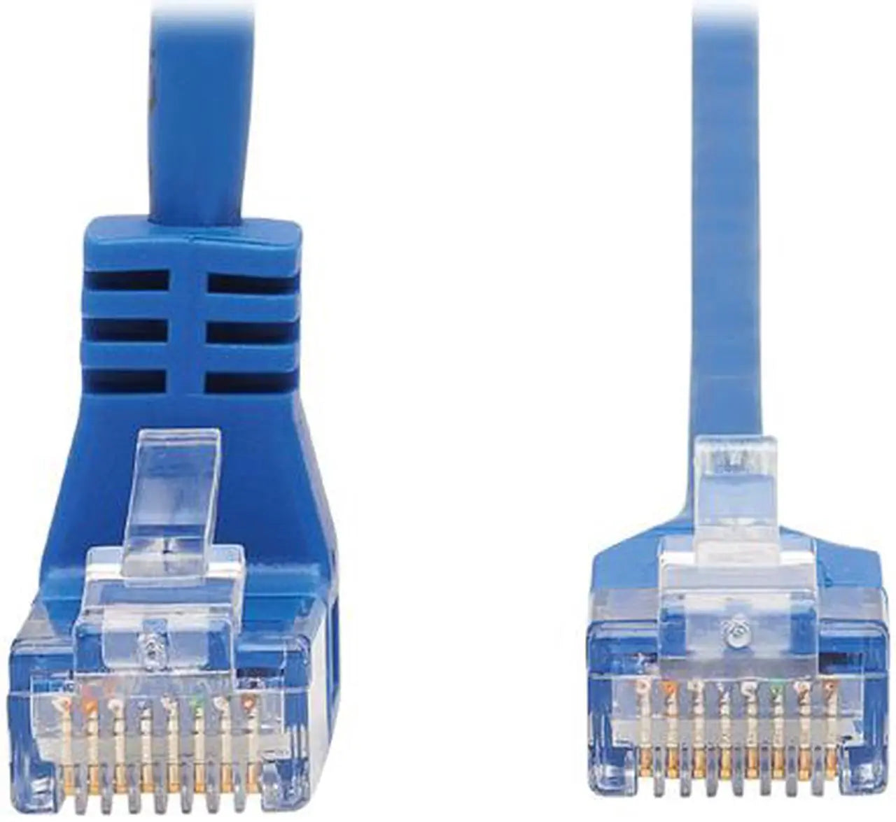 TRIPP LITE N204-S07-BL-DN 7 ft. Cat 6 Blue Down-Angle Cat6 Gigabit Molded Slim UTP Ethernet Cable -RJ45 Right-Angle Down M to RJ45 M