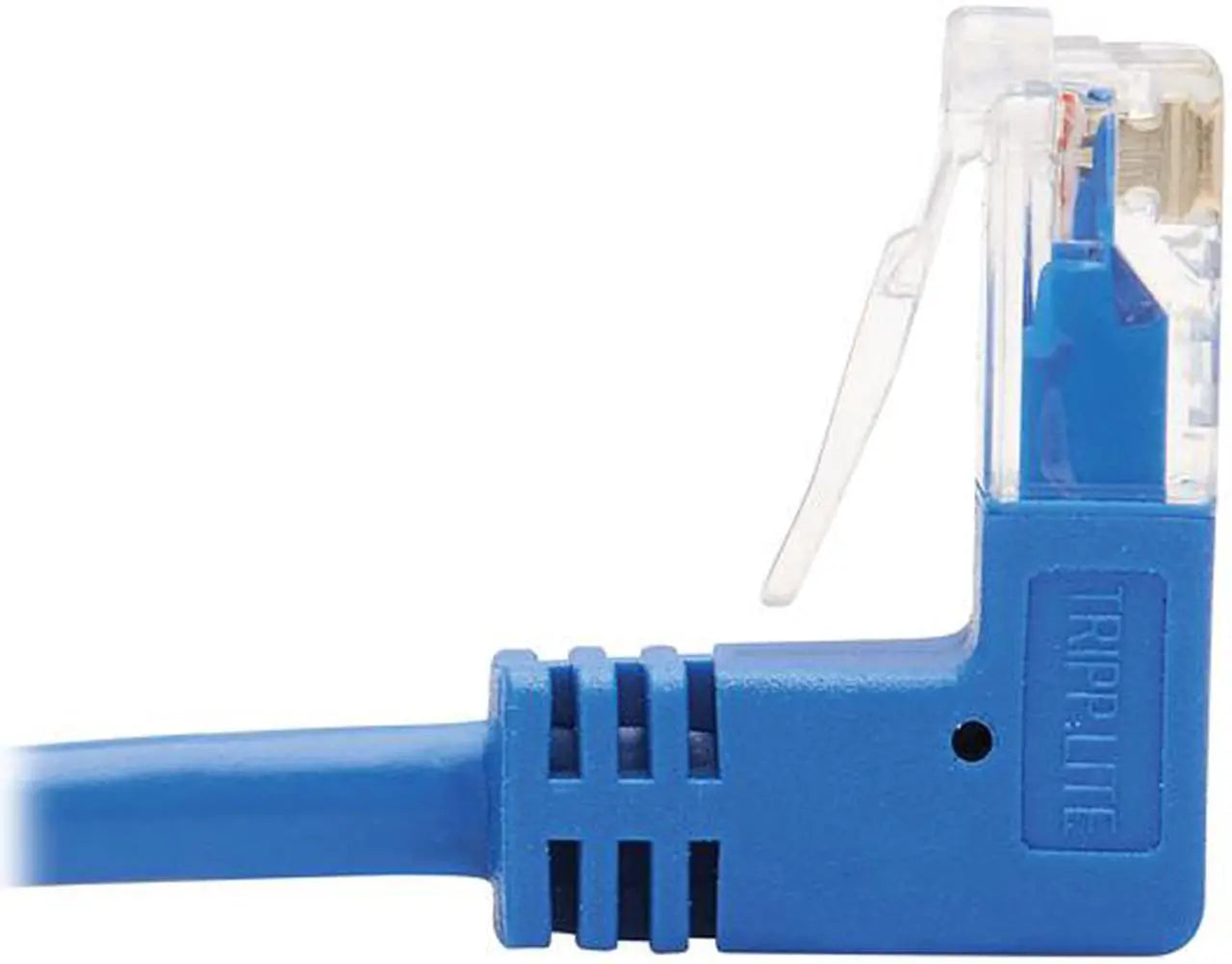 TRIPP LITE N204-S07-BL-DN 7 ft. Cat 6 Blue Down-Angle Cat6 Gigabit Molded Slim UTP Ethernet Cable -RJ45 Right-Angle Down M to RJ45 M