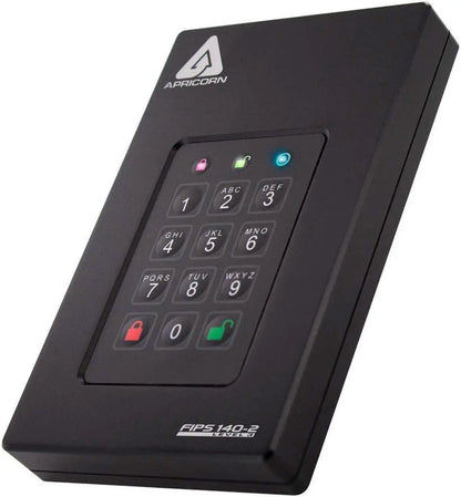 Apricorn 500GB Aegis Fortress L3- FIPS Level 3 Validated USB 3.0 Hardware Encrypted Portable Drive - Model AFL3-500