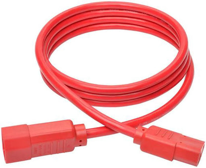 Tripp Lite Model P004-006-ARD 6 ft. Standard Computer Power Extension Cord, 10A, 18 AWG (IEC-320-C14 to IEC-320-C13) Male to Female