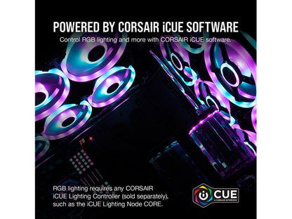 CORSAIR QL Series, iCUE QL120 RGB, 120mm RGB LED Fan, Single Pack, CO-9050097-WW