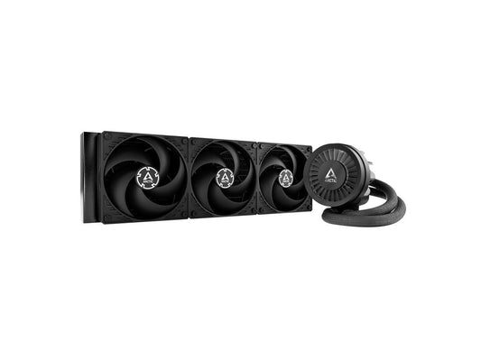 ARCTIC COOLING Liquid Freezer III - 420: All-in-One CPU Water Cooler with 420mm radiator and 3x P14 PWM PST fan, compatible Intel LGA1700, 1851 and AMD AM4, AM5 - Black color