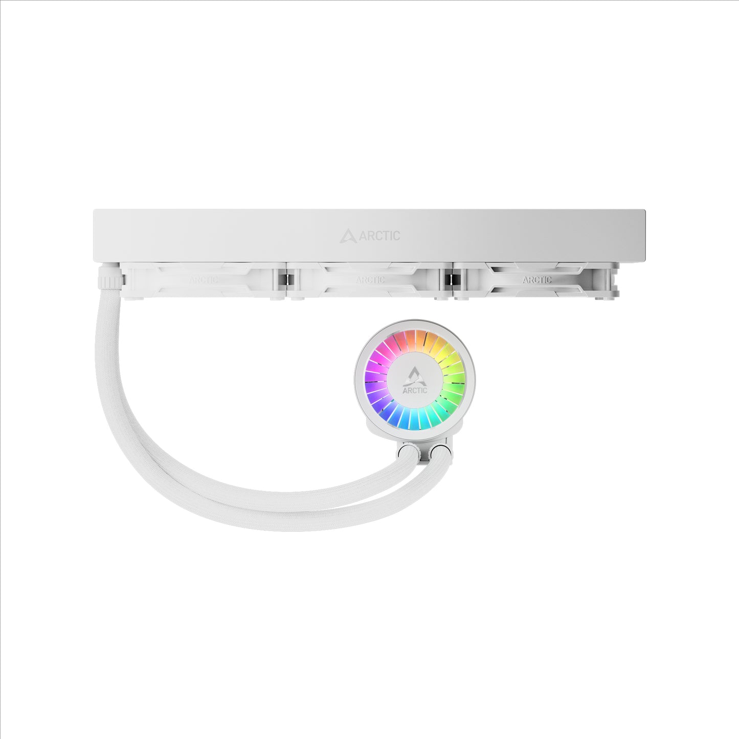 ARCTIC Liquid Freezer III Pro 360 A-RGB AIO CPU Cooler 3 x 120 mm Water Cooling 38 mm Radiator PWM Pump VRM Fan AMD AM5/AM4 Intel LGA1851/1700 Contact Frame White Model ACFRE00188A