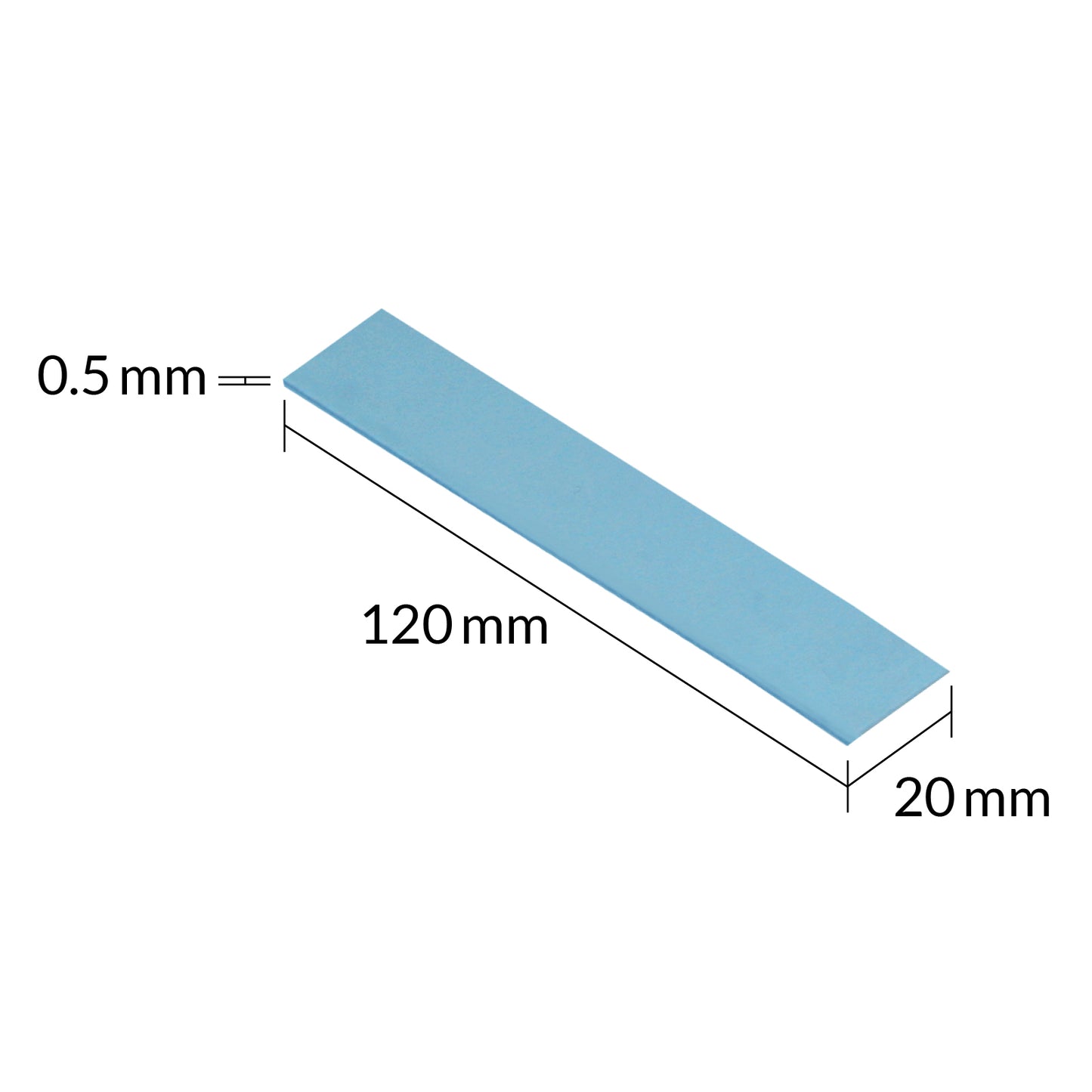 ARCTIC TP-3 Premium Performance Thermal Pad 120 x 20 x 0.5 mm (Stackable to 2.0 mm Without Performance Loss) 4 Pieces High Performance Particularly Soft Ideal Gap Filler Bridging Gaps Model ACTPD00055A