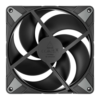 ARCTIC 140mm P14 Max SpecificationsPC Fan High-Performance Case Fan PWM Controlled 400–2800 RPM Optimised for Static Pressure 0dB Mode - Black Model ACFAN00287A
