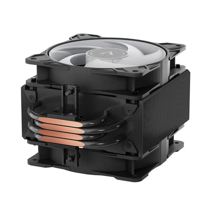 ARCTIC Freezer 36 A-RGB Single-Tower CPU Cooler with Push-Pull Two Pressure-optimised 120 mm P Fans and ARGB Lighting Fluid Dynamic Bearing 200–2000 RPM 4 Heatpipes incl. MX-6 Thermal Compound Model ACFRE00124A