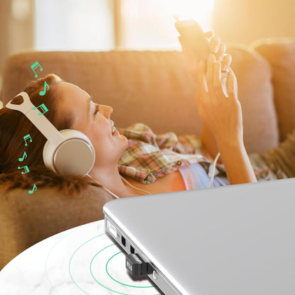 EDUP Mini USB Bluetooth 5.0 Adapter for PC, USB 2.0 Bluetooth EDR Dongle for Desktop/PC/Laptop, 66ft/20M Transmission Range, BT 5.0 Adapter Support Windows 10/8.1/8 /7 (Need Installed Driver) EP-B3519