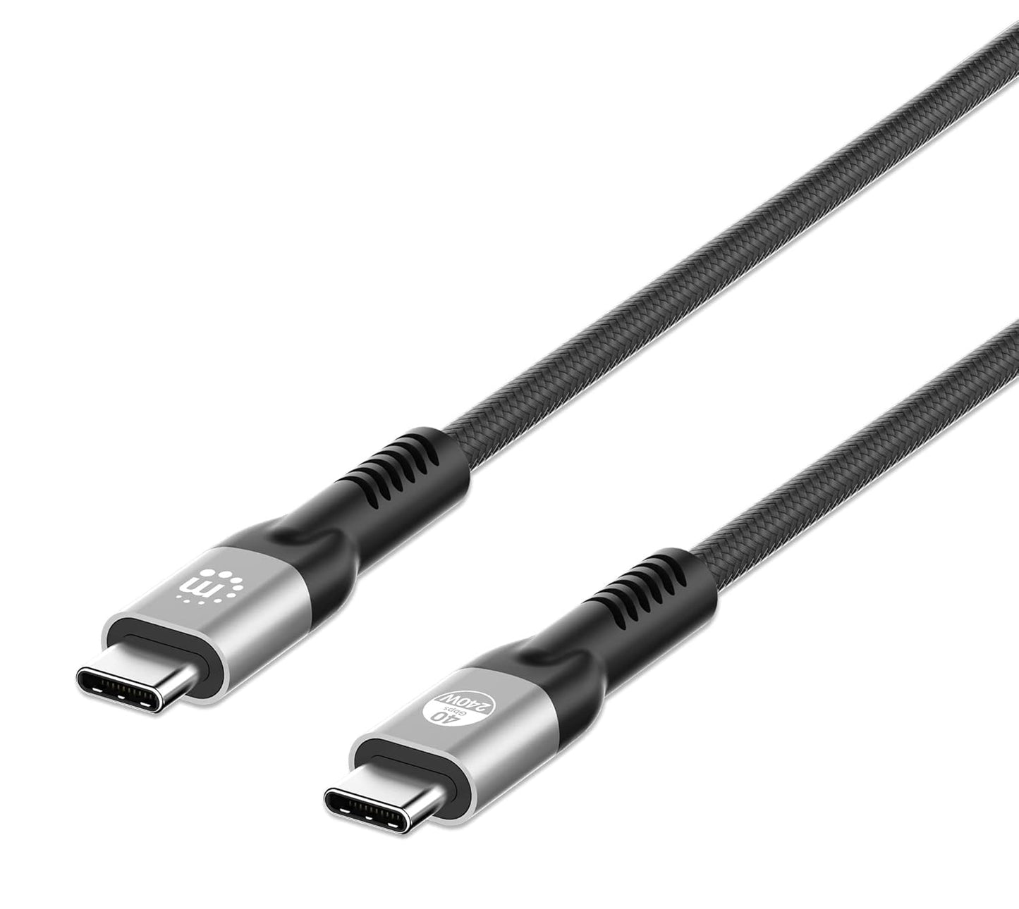 Manhattan USB4 Type-C Cable 40Gbps, 8K60Hz, 240W 3.3 Ft (1m) - Model 356374