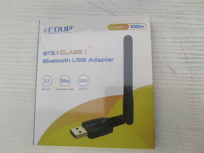 EDUP Long Range USB Bluetooth 5.1 Adapter for PC USB Bluetooth Adapter Wireless Audio Dongle 328FT / 100M 5.1 Bluetooth Transmitter Receiver for Desktop Laptop PC with Windows 10/8 / 8.1/7