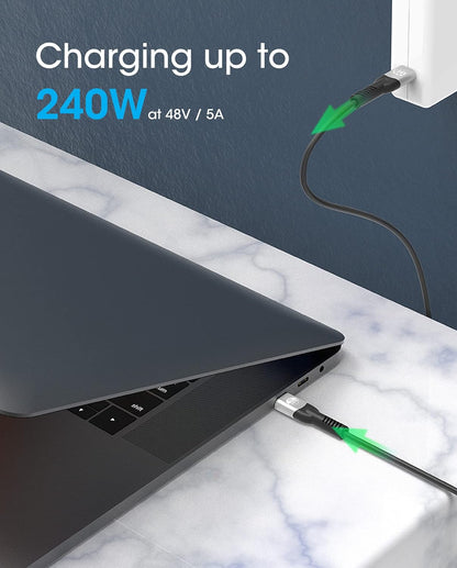 Manhattan USB4 Type-C Cable 40Gbps, 8K60Hz, 240W 3.3 Ft (1m) - Model 356374