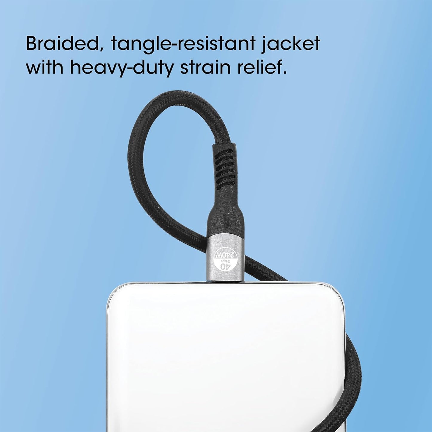 Manhattan USB4 Type-C Cable 40Gbps, 8K60Hz, 240W 3.3 Ft (1m) - Model 356374