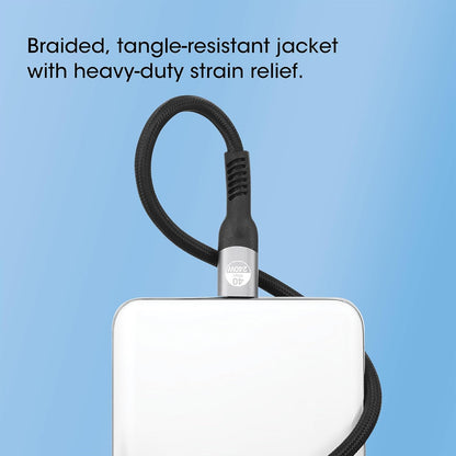 Manhattan USB4 Type-C Cable 40Gbps, 8K60Hz, 240W 3.3 Ft (1m) - Model 356374