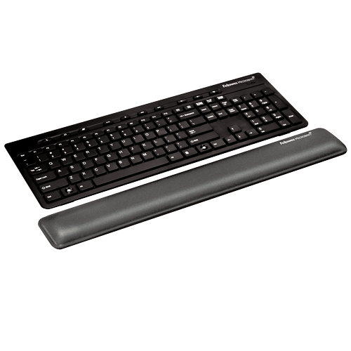 Fellowes Gel and Polyester Keyboard Wrist Rest - Graphite - Model 9175301